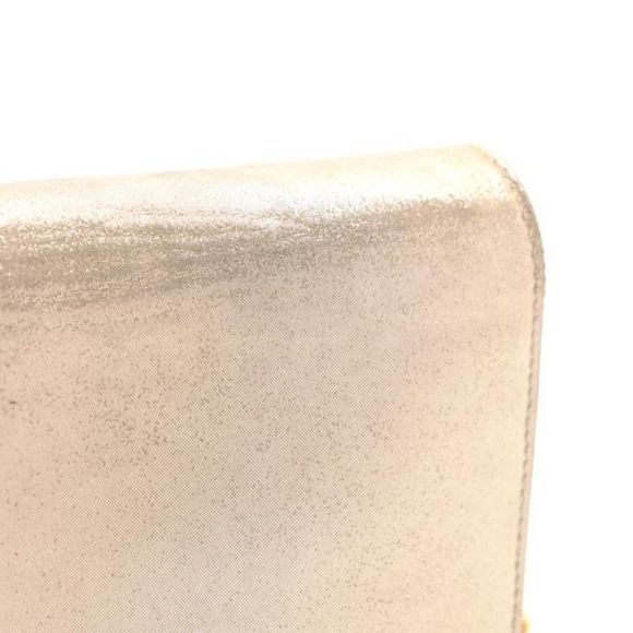 Saint Laurent Monogram Envelope Chain Wallet Metallic Fabric Champagne Gold - Picture 12 of 12